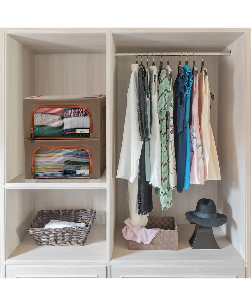 Sorbus Storage Box with Small Window, Set of 2