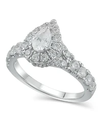 Diamond Pear-Cut Halo Bridal Set (2. ct. t.w.) 14K White, Yellow or Rose Gold