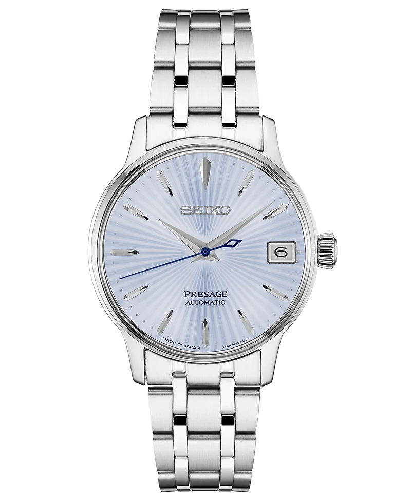 Seiko Women's Automatic Presage Stainless Steel Bracelet Watch 33.8MM