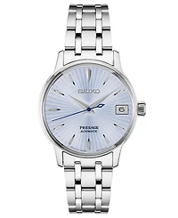 Seiko Women's Automatic Presage Stainless Steel Bracelet Watch 33.8MM