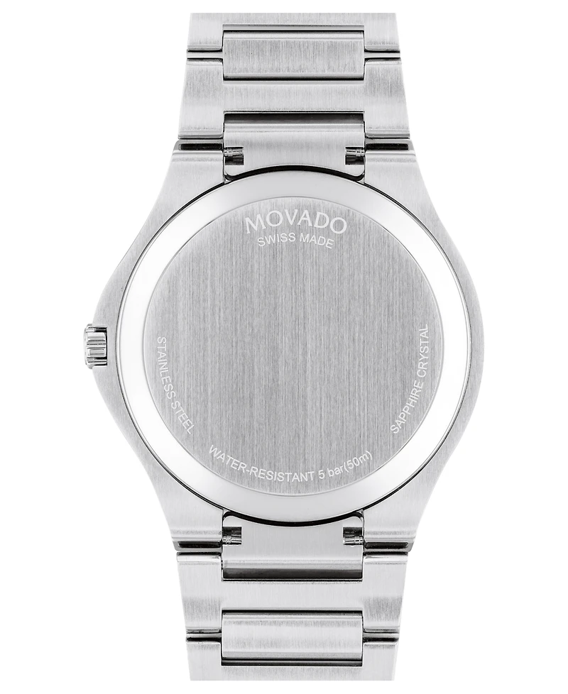 Movado Men's Swiss Se Stainless Steel Bracelet Watch 41mm