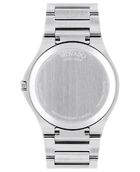Movado Men's Swiss Se Stainless Steel Bracelet Watch 41mm