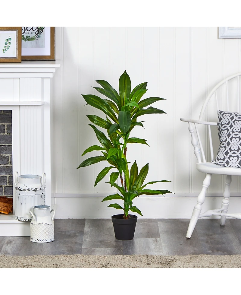 Nearly Natural Dracaena Artificial Plant, Real Touch