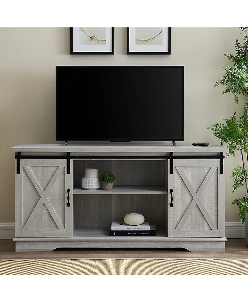 Walker Edison 58" Modern Farmhouse Wood Tv Stand