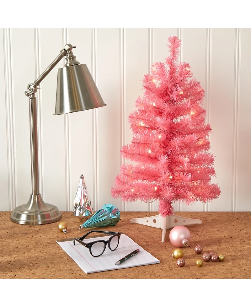 Nearly Natural Artificial Christmas Tree with 35 Led Lights and 72 Bendable Branches