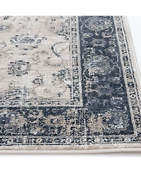 Closeout! Portland Textiles Alexia Oriel Bone 7'10" x 9'10" Area Rug