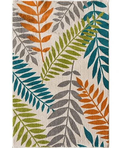 Closeout! Portland Textiles Tropicana Blythewood White 3'3 x 5' Outdoor Area Rug