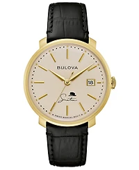 Bulova Men's Frank Sinatra Brown Leather Strap Watch 40mm