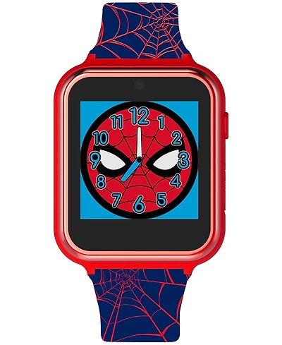 Accutime Kid's Spiderman Black Silicone Strap Smart Watch 46x41mm