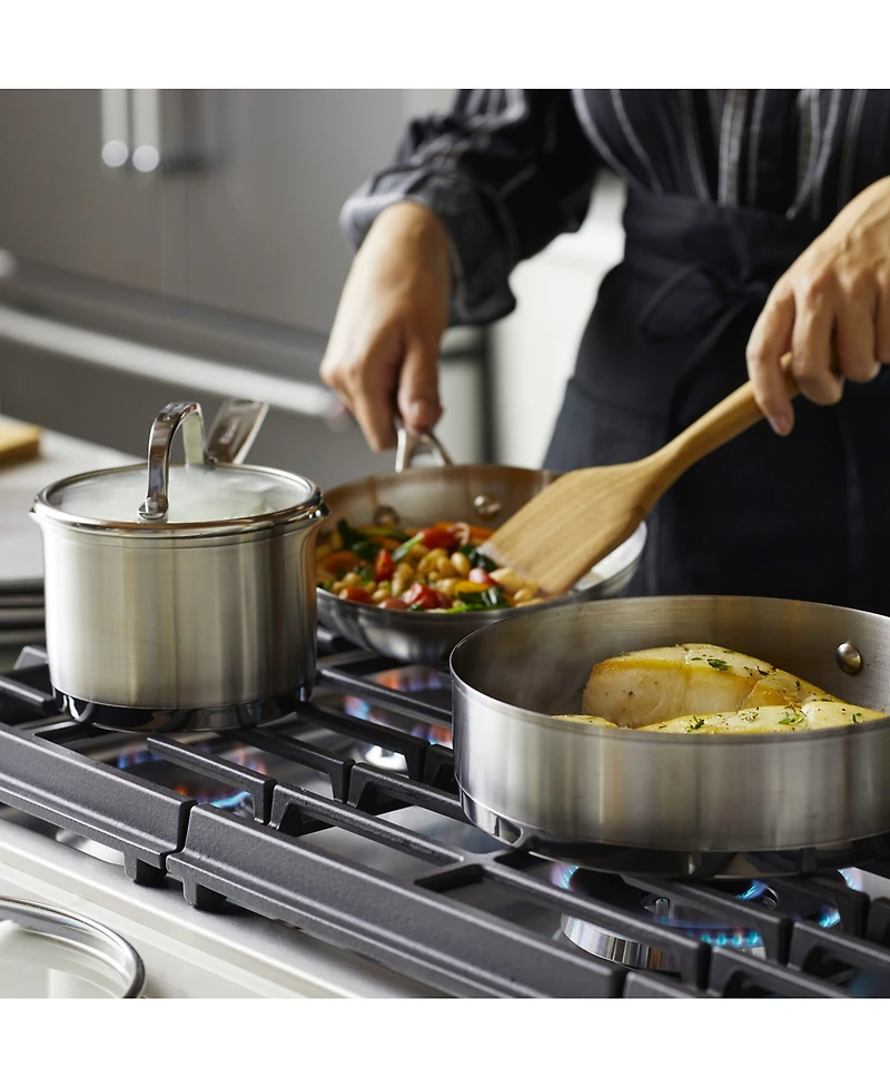 KitchenAid 3-Ply Base Stainless Steel 11 Piece Cookware Induction Pots and Pans Set
