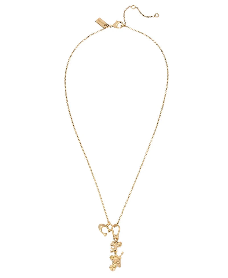 Coach Signature C Starter Necklace, 16" + 2" extender