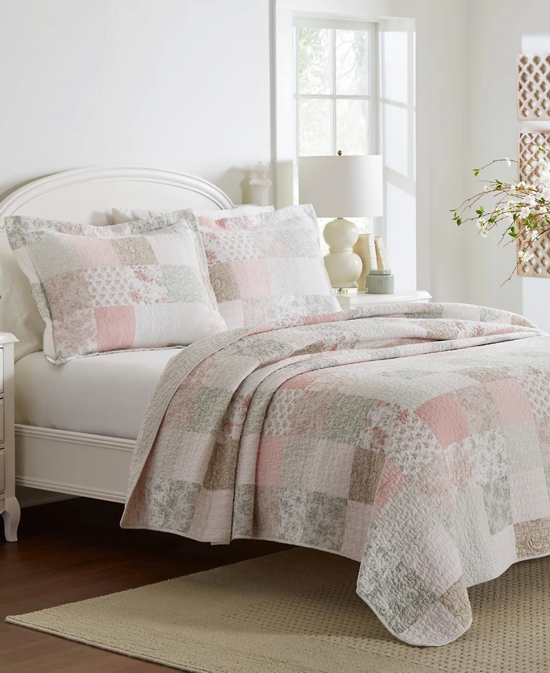 Laura Ashley Celina Patchwork 3-Pc. Quilt Set