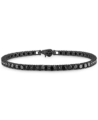 Esquire Men's Jewelry Black Spinel Tennis Bracelet (13 ct. t.w.) in Black Rhodium-Plated Sterling Silver, Created for Macy's