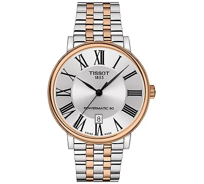 Tissot Men's Swiss Automatic Carson Premium Powermatic 80 Two-Tone Stainless Steel Bracelet Watch 40mm