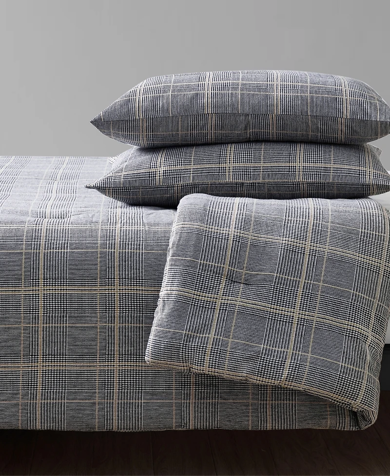 Kenneth Cole New York Sussex Brushed Cotton Flannel Duvet Cover Set, King