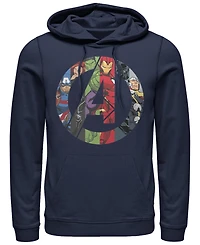 Fifth Sun Men's Marvel Avengers Heroes Icon Fleece Pullover Hoodie