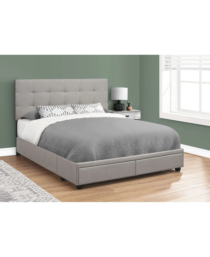 Monarch Specialties Bed with 2 Storage Drawers