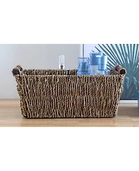 Wickerwise Seagrass Counter-Top Basket Great for Folded Paper Towel