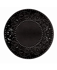 Lorren Home Trends 16 Piece Stoneware Scroll Dinnerware Set, Service for 4
