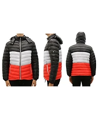 Galaxy By Harvic Men's Heavyweight Quilted Hooded Puffer Bubble Jacket