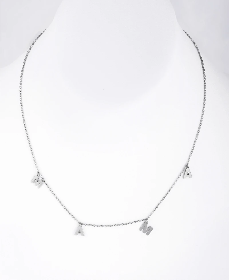 Adornia Mama Dangle Necklace - Silver