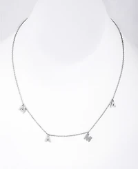 Adornia Mama Dangle Necklace - Silver