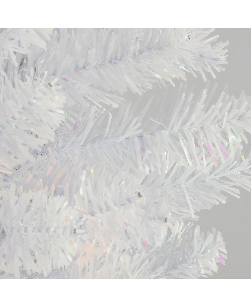 National Tree 6 ft. White Iridescent Tinsel Tree
