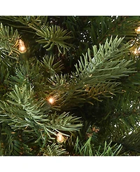 National Tree Company 3' "Feel Real" Nordic Spruce Small Tree in Burlap with 100 Clear Lights