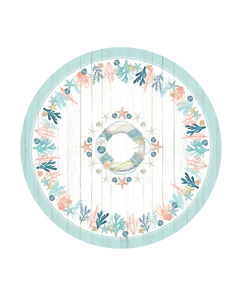 Laural Home Coastal Reef 70 Round Tablecloth