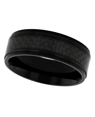 Macy's Men's Weave Inlay Lightweight Titanium Wedding Band
