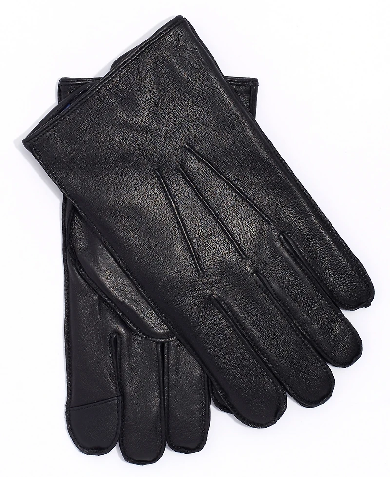 Polo Ralph Lauren Men's Water-Repellent Leather Gloves