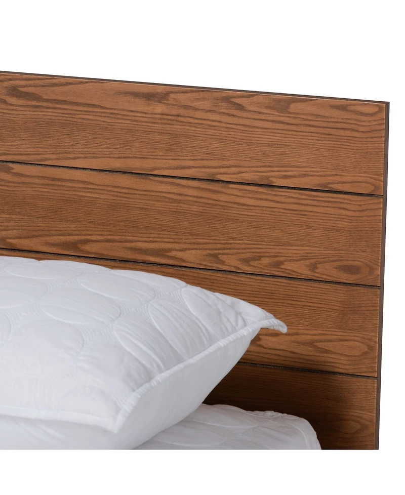 Regina Modern Queen Size Platform Storage Bed with Built-in Shelves