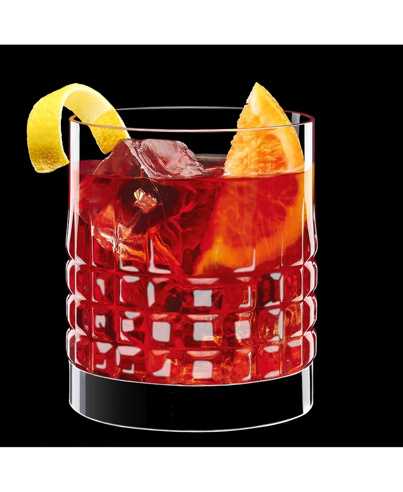 Mixology 12.75 Oz Charme Double Old Fashion Glasses, Set of 4