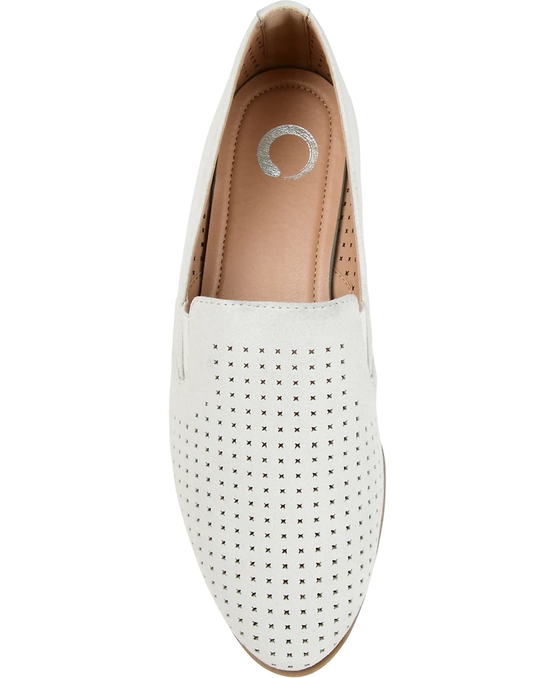 Journee Collection Women's Lucie Perforated Slip On Loafers