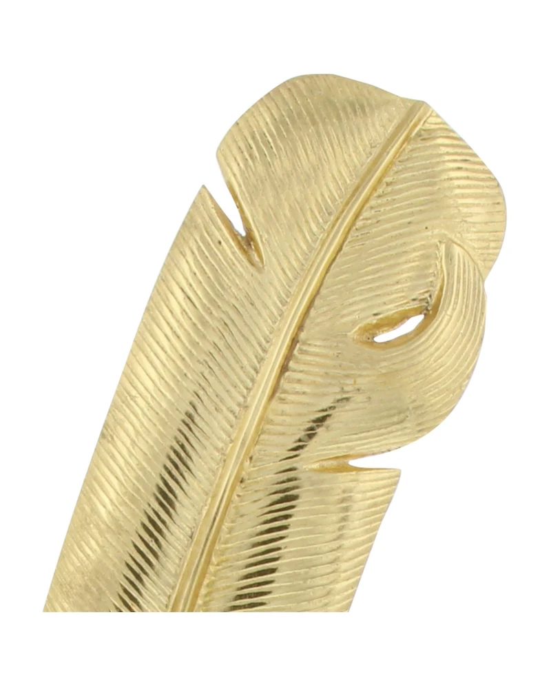 CosmoLiving by Cosmopolitan Gold Aluminum Sculpture, Birds 12" x 6" x 2"