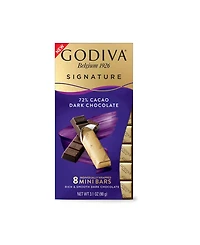 Godiva Set of 12, Signature Cacao Dark Chocolate Mini Bars