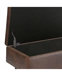 Owen Mid Century Modern Rectangle Small Rectangular Storage Ottoman