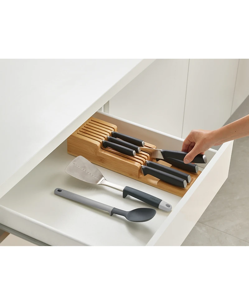 Joseph Joseph DrawerStore Bamboo 2-Tier Knife Organizer