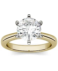 Moissanite Solitaire Engagement Ring 1-9/10 ct. t.w. Diamond Equivalent 14k White, Yellow or Rose Gold