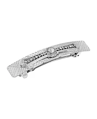 Women's Silver-Tone Crystal Bar Barrette