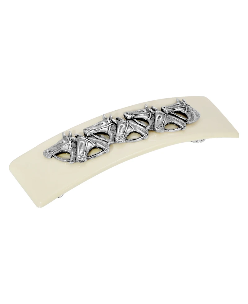 Women's Silver-Tone Horse Head Barrette