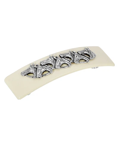 Women's Silver-Tone Horse Head Barrette