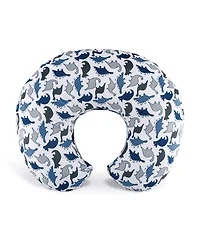 The Peanutshell Nursing Pillow Covers for Breastfeeding, 2 Pack Set, Dinosaur and Navy Blue Minky Dot