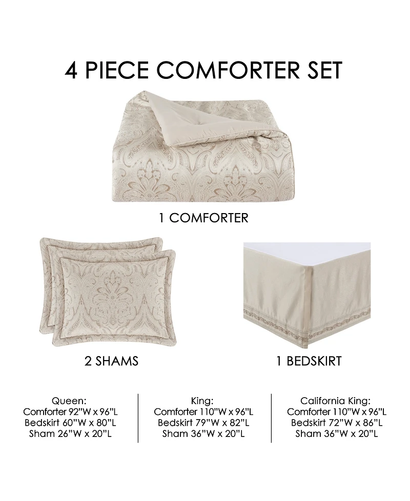 J Queen New York Trinity 4-Pc. Comforter Set, California King