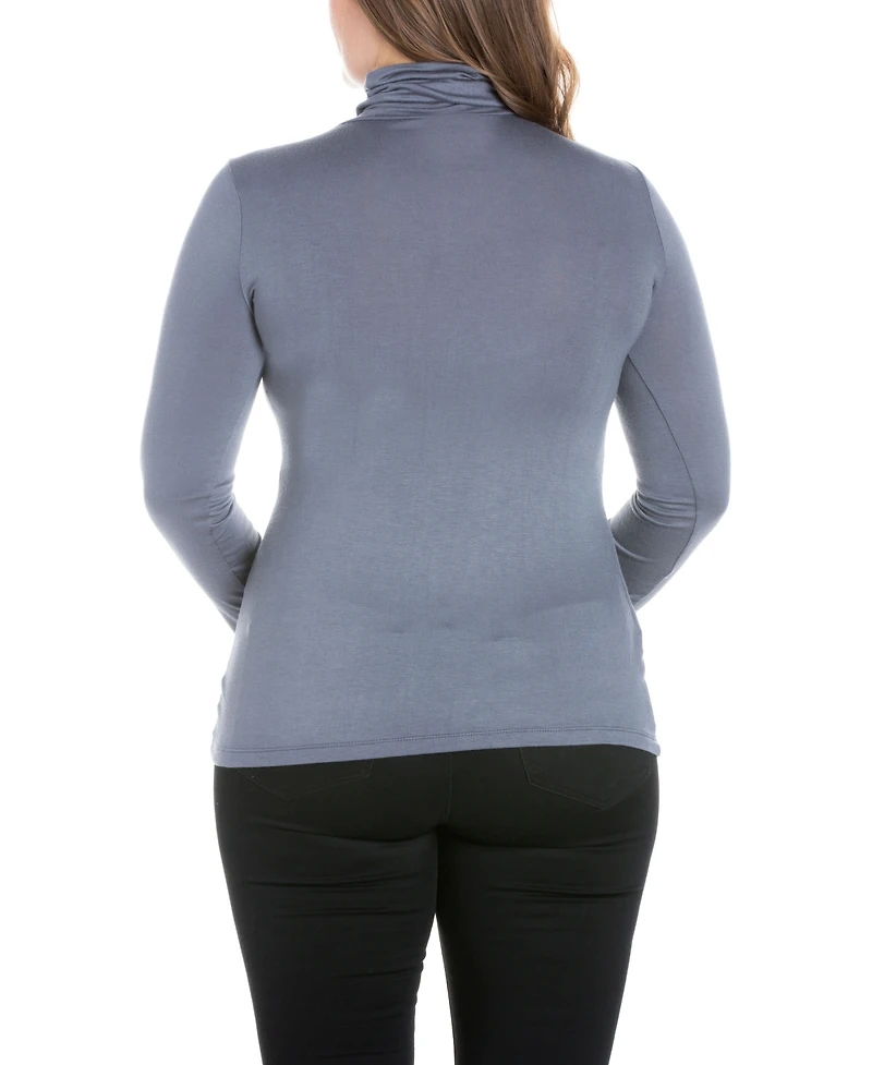 Women's Plus Classic Turtleneck Top