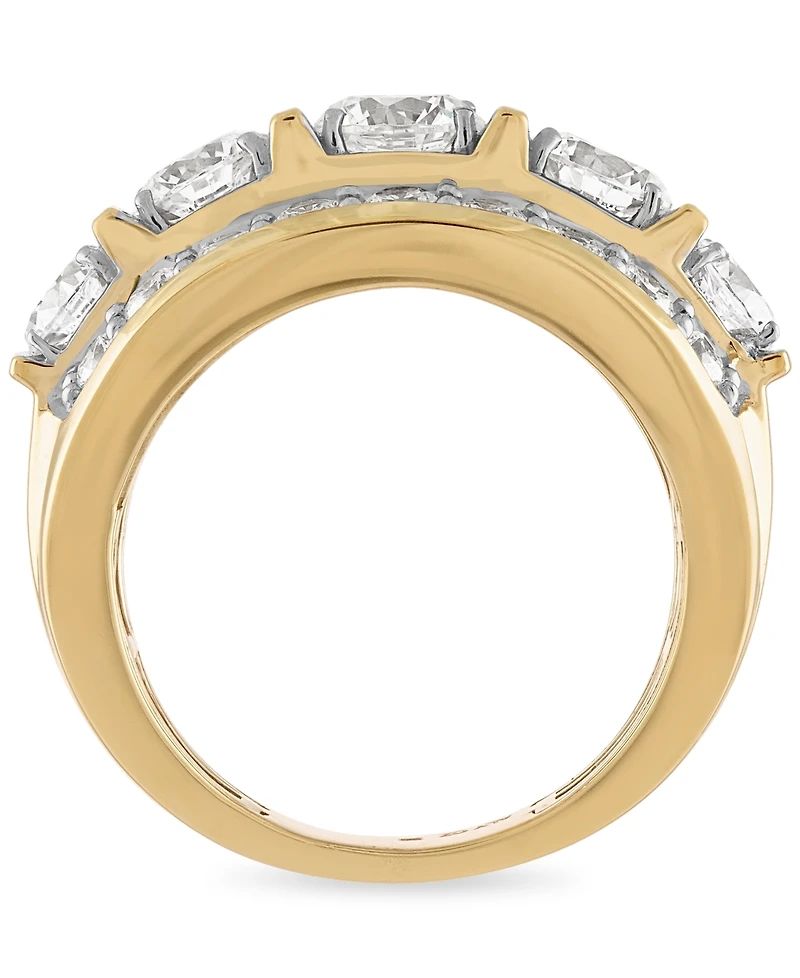 Men's Diamond Large Cluster Statement Ring (7 ct. t.w.) 10k Gold