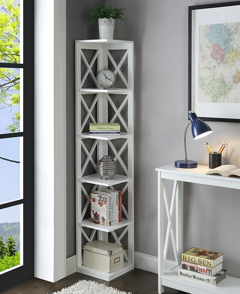 Oxford 5 Tier Corner Bookcase