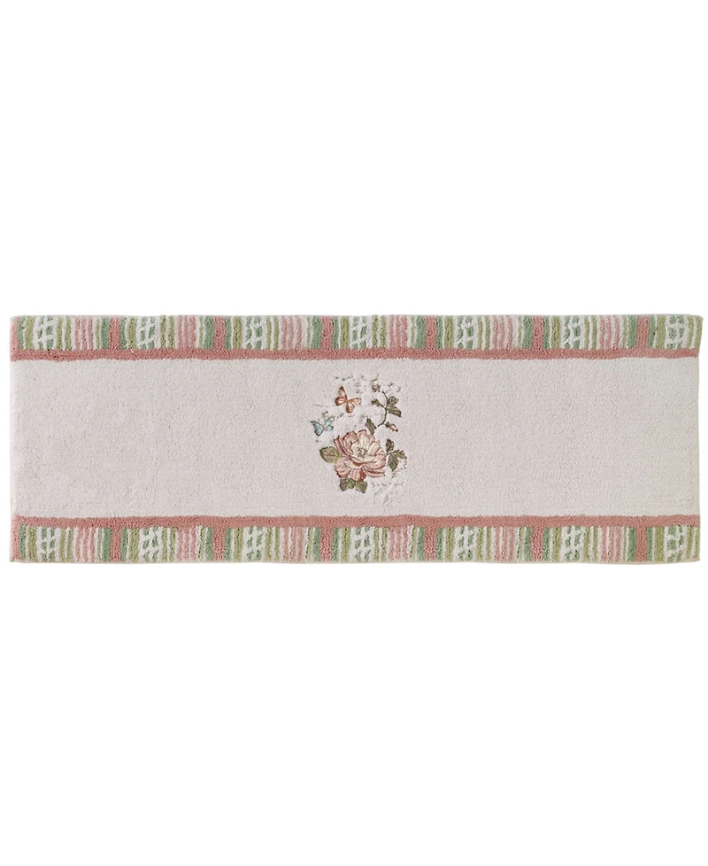 Avanti Butterfly Garden Cotton Bath Rug, 24" x 60"