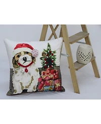 Vibhsa Holiday Dog Decorative Pillow, 20" x 20"