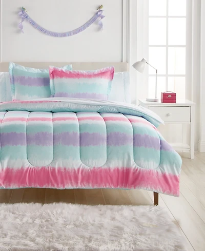 Dream Factory Kids Tie Dye Stripe Comforter Set, Full
